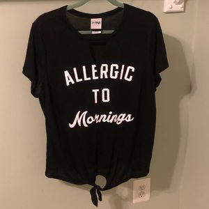 “Allergic to Mornings” tee